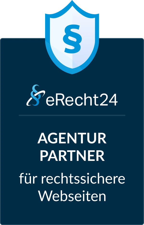 Siegel: eRecht24 Agenturpartner für rechtssichere Webseiten