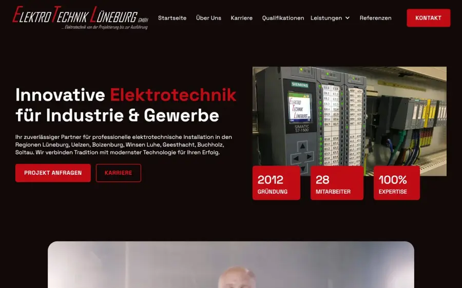 Die Website für Elektrotechnik Lüneburg