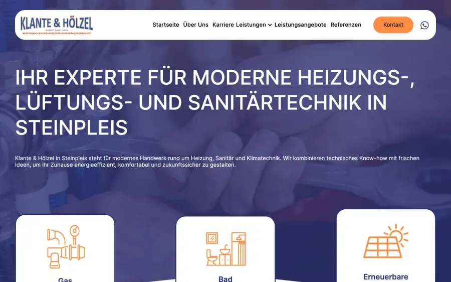 Die Website für Klante & Hölzel